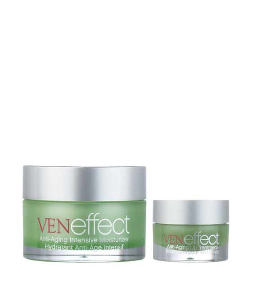 VENeffect Anti-Aging Duo kit consists of our Anti-Aging Intensive Moisturizer and our Anti-Aging Lip Treatment